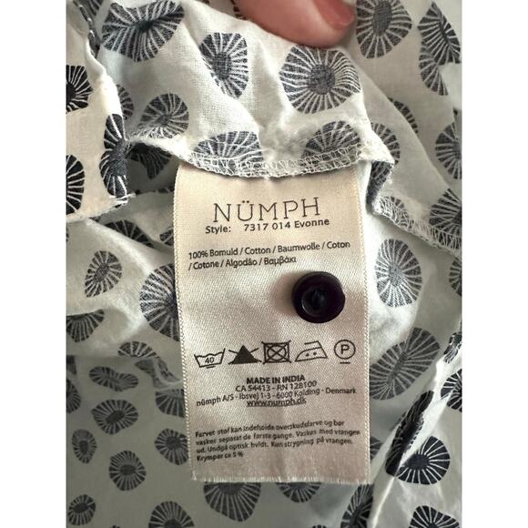 NUMPH Anthropologie Abstract Print Button Down Shirt Blouse - Sz 38 (M) - Picture 7 of 8